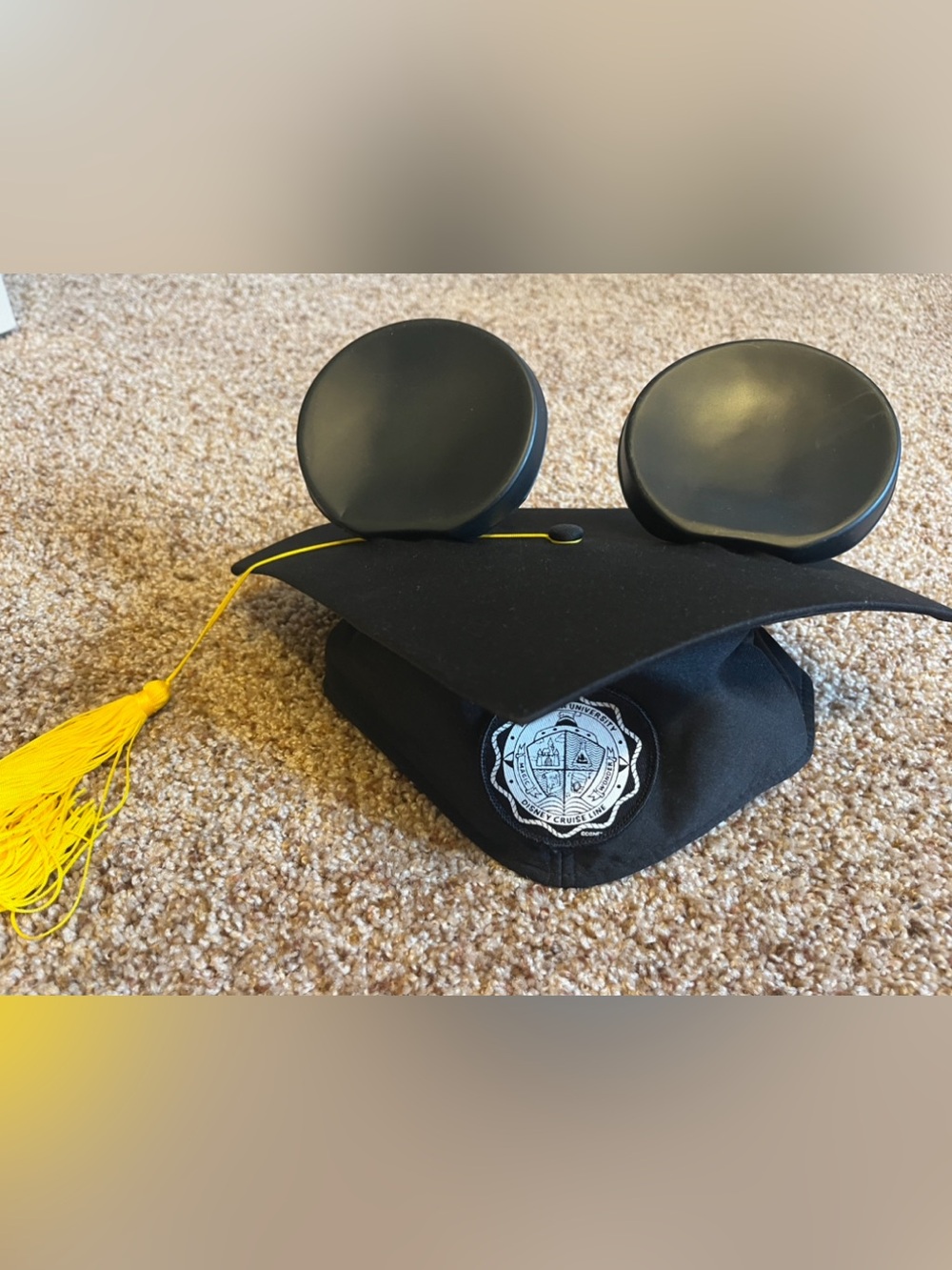 Disney Cruise Line Sea University Mickey Graduation Ears Hat Rare Collectible
